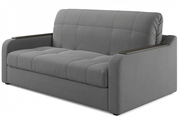 Диван-кровать "Наполи" велюр Maseri gray (Мазери грей) 18, МДФ венге