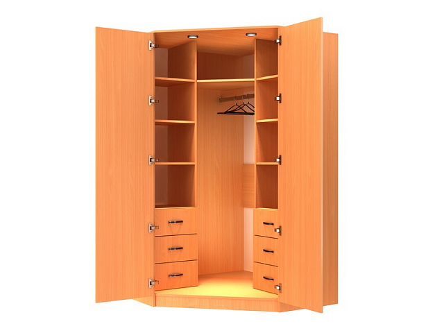 Шкаф угловой двухстворчатый "У-3Л"