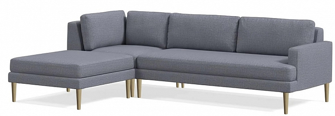 Угловой диван "Анд" с пуфом