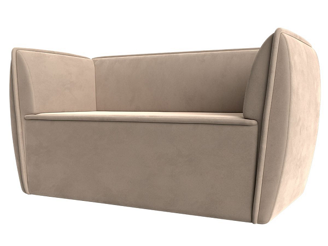Диван "Бергамо" 2-х местный бежевый велюр, 112029