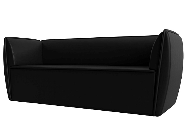 Диван "Бергамо" 3-х местный черная экокожа, 112133