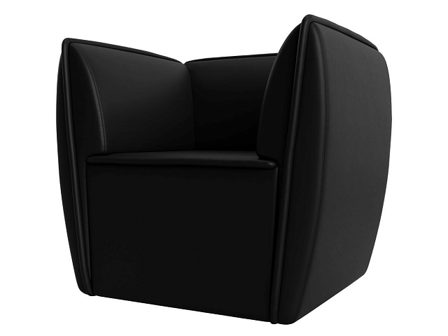 Кресло для отдыха "Бергамо" черная экокожа, 112027