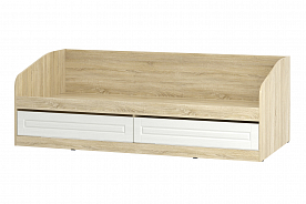 Кровать "Оливия" НМ 041.50 М1 белое дерево, дуб сонома