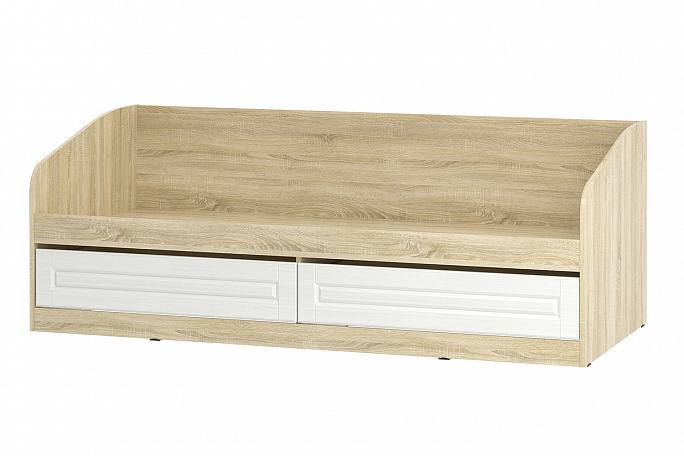 Кровать "Оливия" НМ 041.50-01 М2 белое дерево, дуб сонома