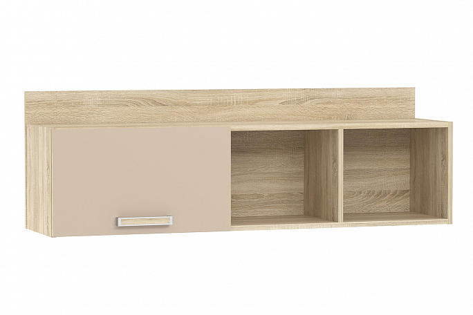 Полка навесная "Акварель" НМ 011.38-01 М1 капучино, дуб сонома