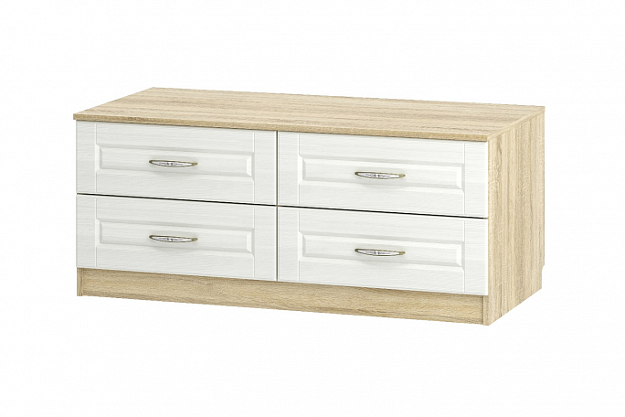 Тумба под ТВ "Оливия" НМ 040.48 Ф белое дерево, дуб сонома