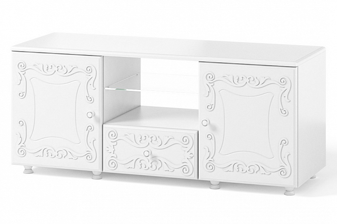 Тумба под ТВ "Италия" ИТ-25 белое дерево