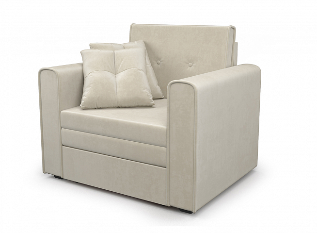Кресло-кровать "Санта" бархат бежевый Star velvet 6 Light beige