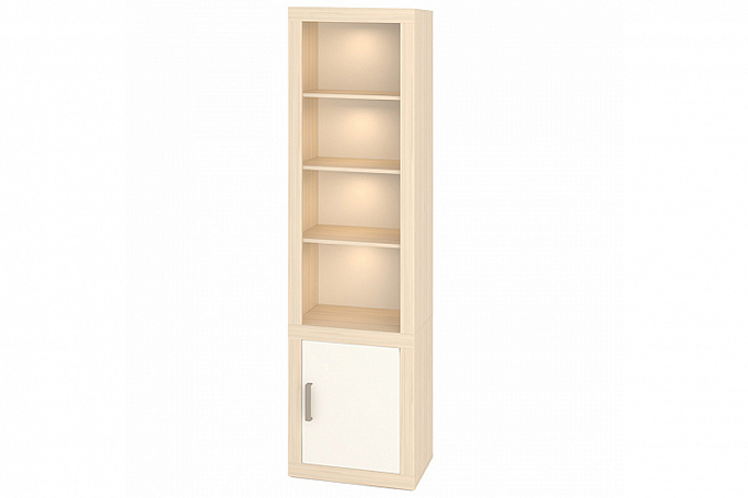 Витрина высокая "Тойво" ТОЙ-ВтВ, белый жемчуг/карамель