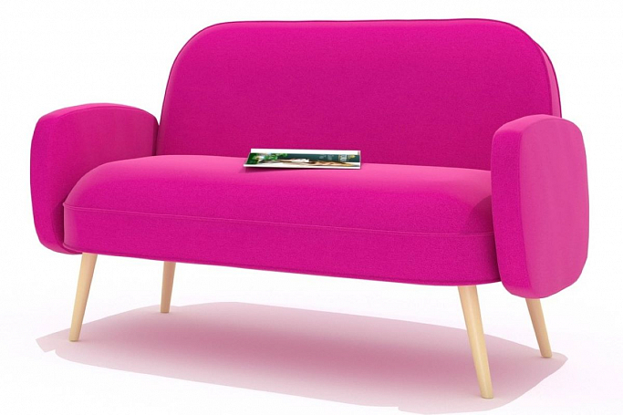 Диван прямой "Бризби" Zara bordo (Зара бордо)