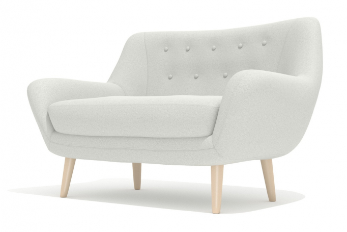 Диван прямой "Elephant (Елефант)" Zara light grey (Зара лайт грей)