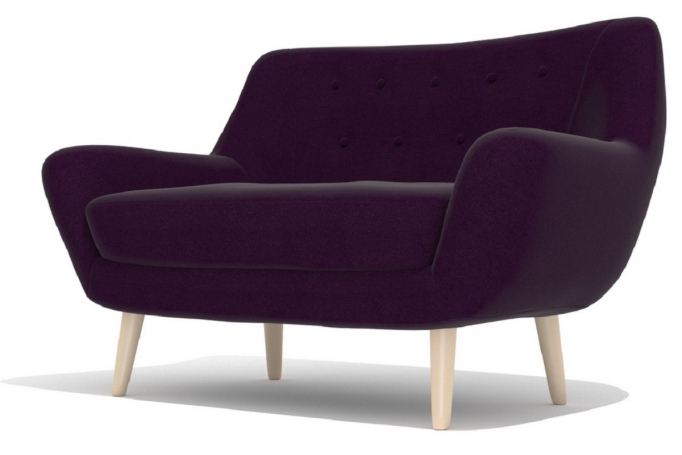 Диван прямой "Elephant (Елефант)" Zara violet (Зара виолет)