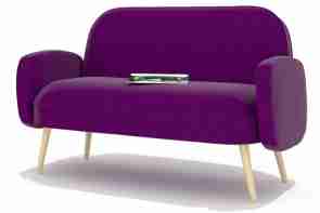Диван нераскладной прямой "бризби" dream violet (дрим виолет)