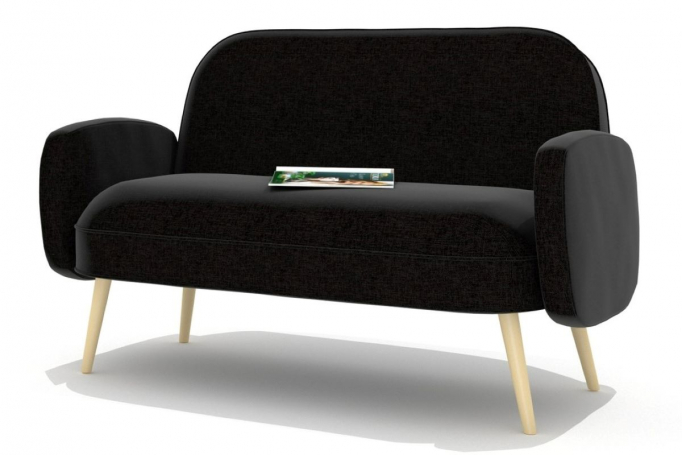 Диван прямой "Бризби" Dream black (Дрим блэк)