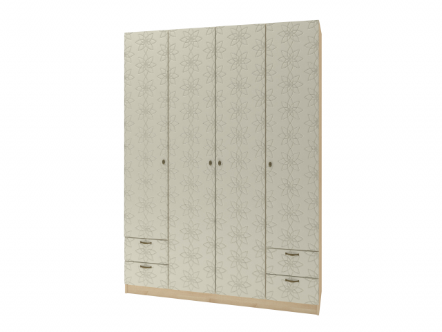 Шкаф четырехстворчатый "Ч-3 Лотос" МДФ фрезер