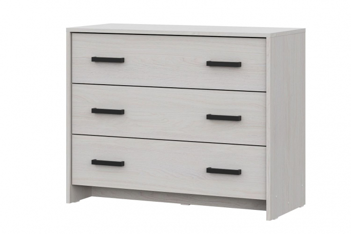 Комод 3 ящика "МСП-1" ясень анкор светлый