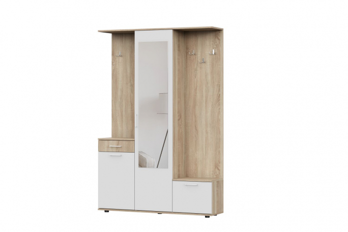 Прихожая "ПР-1" дуб сонома/белый