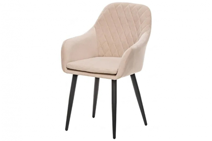 Стул Leset (Лесет) "Слим" каркас черный, велюр бежевый
