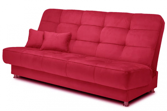 Диван-кровать "Модерн" красный микровелюр НМ-51