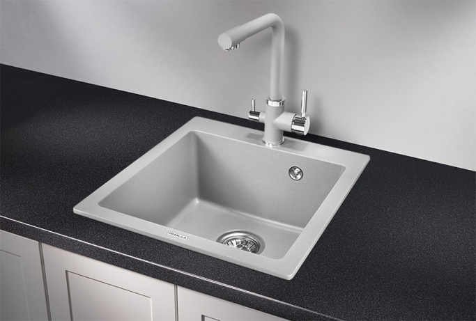 Мойка кухонная "Гранула" 4651 алюминиум