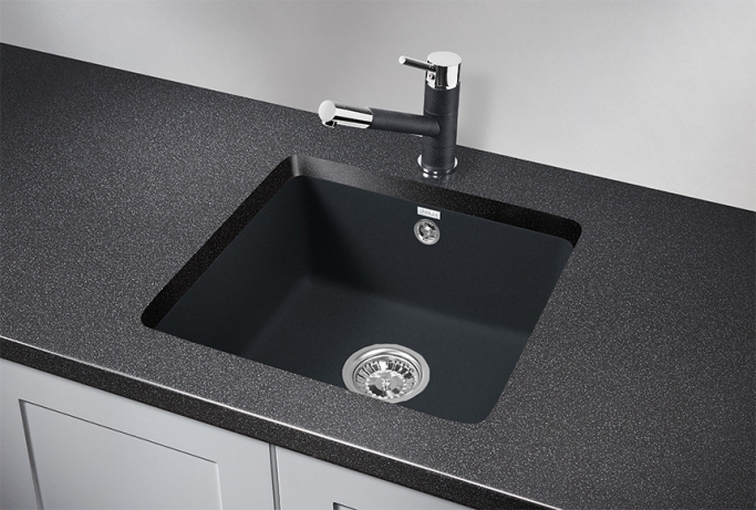 Мойка кухонная "Гранула" 3601 шварц (черный металлик)