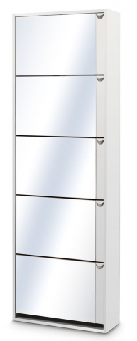 Обувница "К-5" (зеркальная) белый