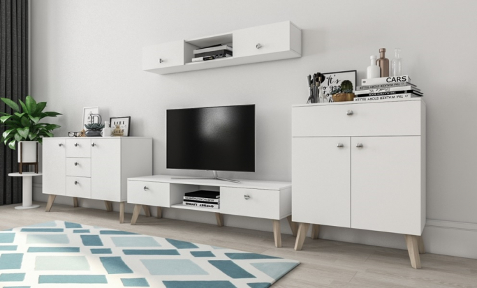 Гостиная "Нордик 8" белый