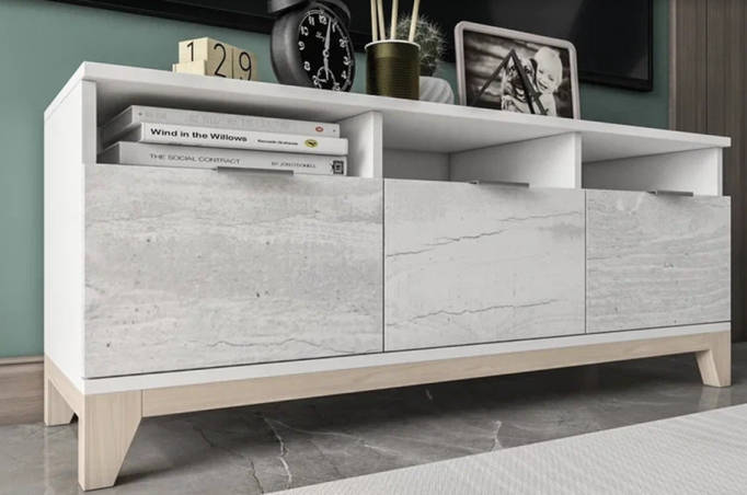 Комод "Хелен 22" белый/ламарти бетон пайн белый