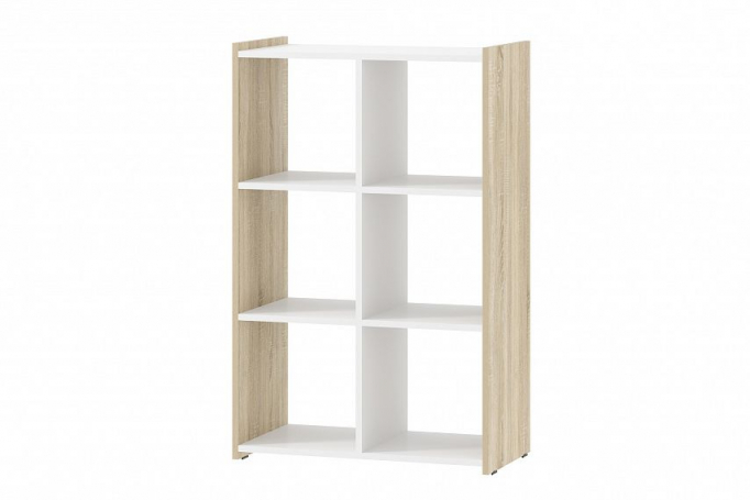 Стеллаж "Симпл" НМ 013.91 белый/дуб сонома