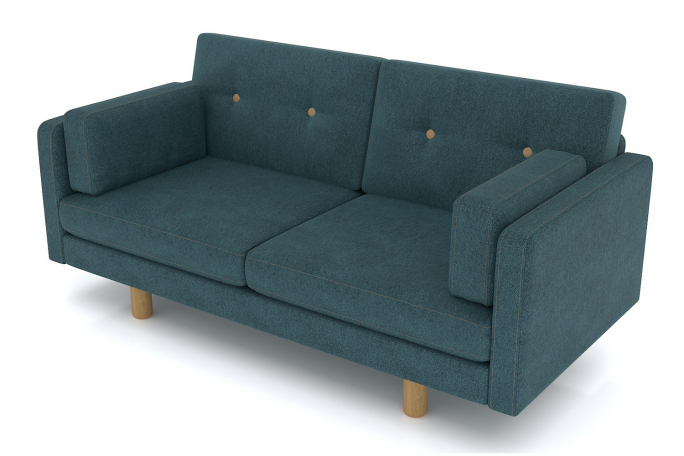 Диван "Ингвар М" голубой велюр