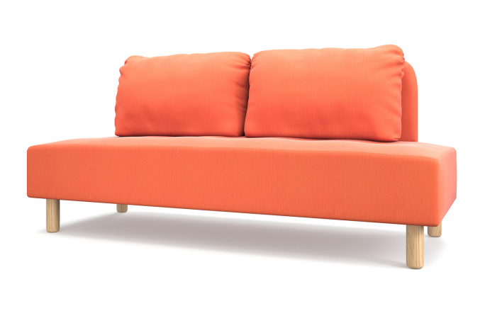 Диван "Свельд Орто" коралловая рогожка