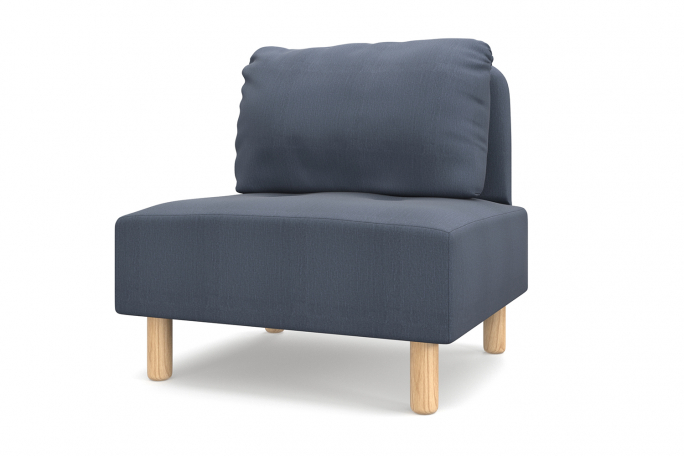 Кресло для отдыха "Свельд" серо-голубая рогожка