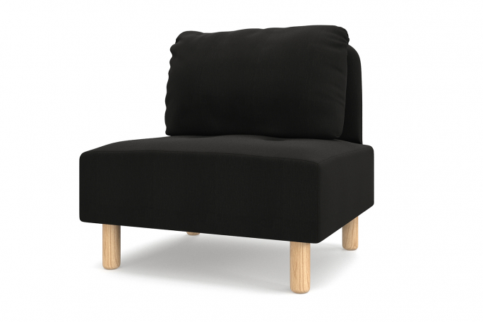 Кресло для отдыха "Свельд" черная рогожка