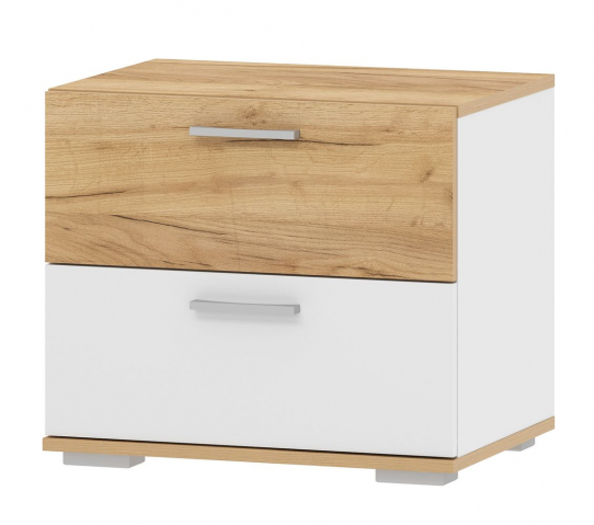 Тумба для обуви "Санти" НМ 013.24 белый фасадный/дуб крафт золотой