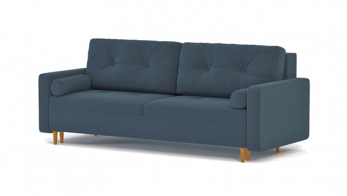 Диван-кровать "Белфаст" велюр Мазерати Дарк блю 23