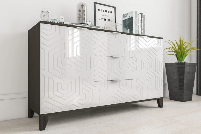 Комод "Сканди 4" White (вайт) глянец