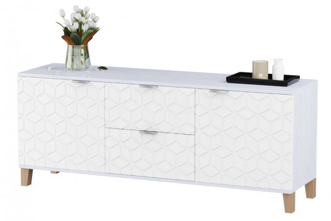 Комод "Марвин 1" Белый глянец