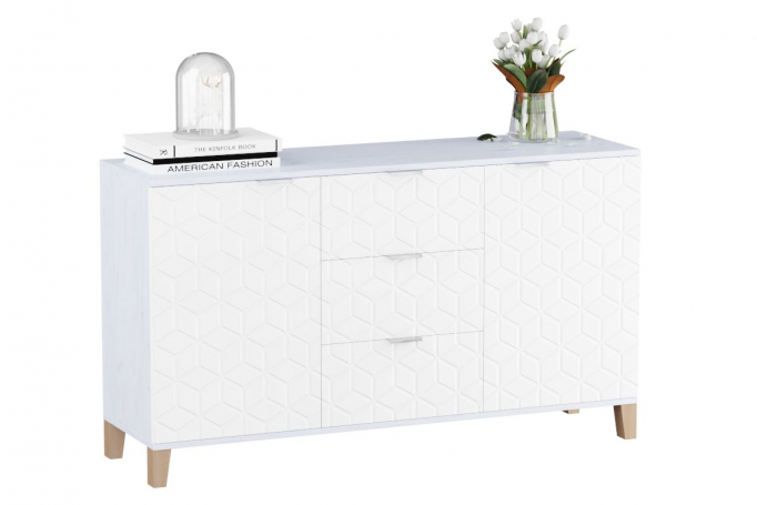 Комод "Марвин 4" Белый глянец