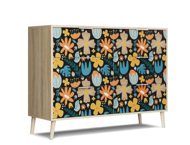 Комод "Бержер 3" Flower (Флауэр)