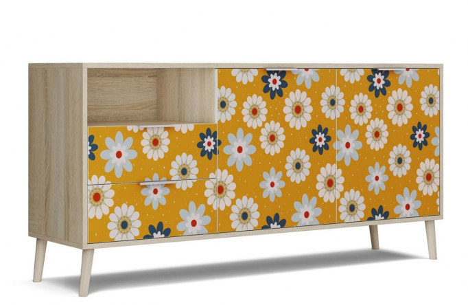 Комод "Бержер 5" Romashka (Ромашка)