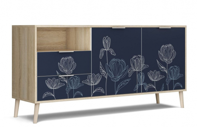 Комод "Бержер 5" Flower (Флауэр) 3
