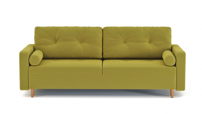 Диван-кровать "Белфаст" велюр Зара Yellow (Йеллоу) 44