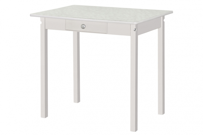 Стол обеденный "ПН" снег, пластик светлый мрамор