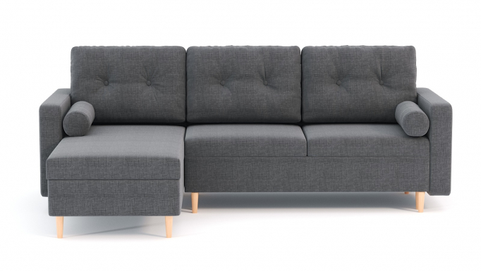 Диван-кровать угловой "Белфаст" рогожка Дрим Грей