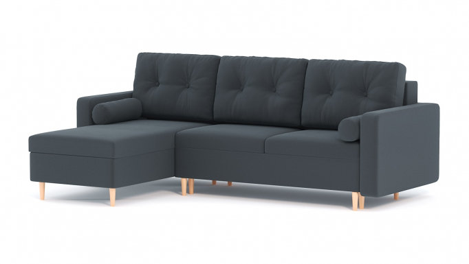 Диван-кровать угловой "Белфаст" велюр Зара Грей 18