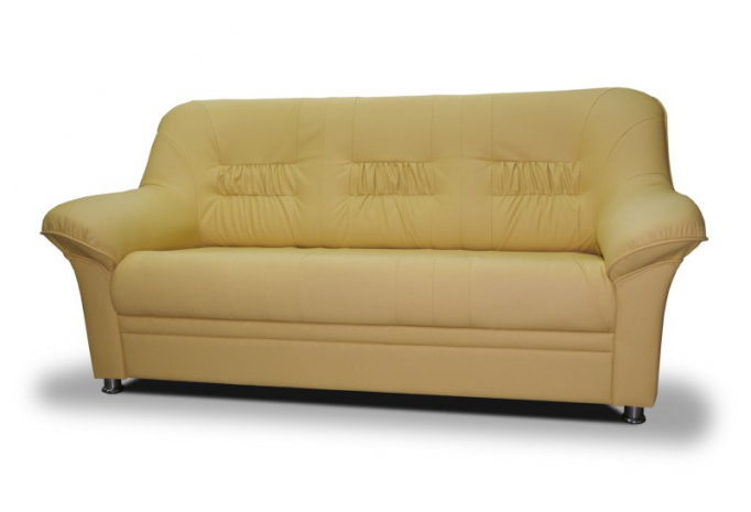 Диван трехместный "Карелия" экокожа, бежевый матовый