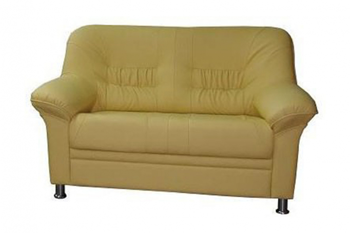 Диван двухместный "Карелия" экокожа, бежевый матовый