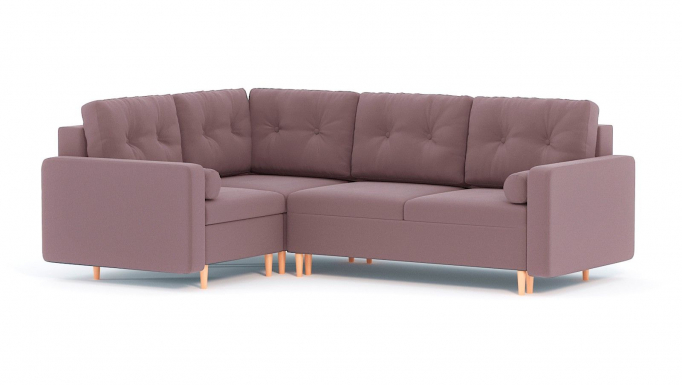 Угловой модульный диван "Белфаст" велюр Зара Пасти 36