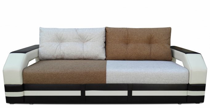 Диван-кровать "Манчестер" с подсветкой, рогожка/экокожа, комби