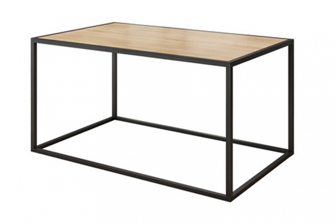 Стол журнальный "Стиль 1" черный муар/дуб сонома